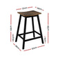 Artiss Bar Stools Set of 2 Kitchen Counter Stools Wooden Industrial Rustic Brown
