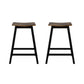 Artiss Bar Stools Set of 2 Kitchen Counter Stools Wooden Industrial Rustic Brown