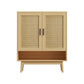 Artiss Shoe Cabinet Rattan Shoes Storage Rack Organiser Wooden Cupboard Shelf