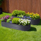 2x Raised Green Fingers Garden Bed 240X80X42cm Oval Planter Box Container Galvanised