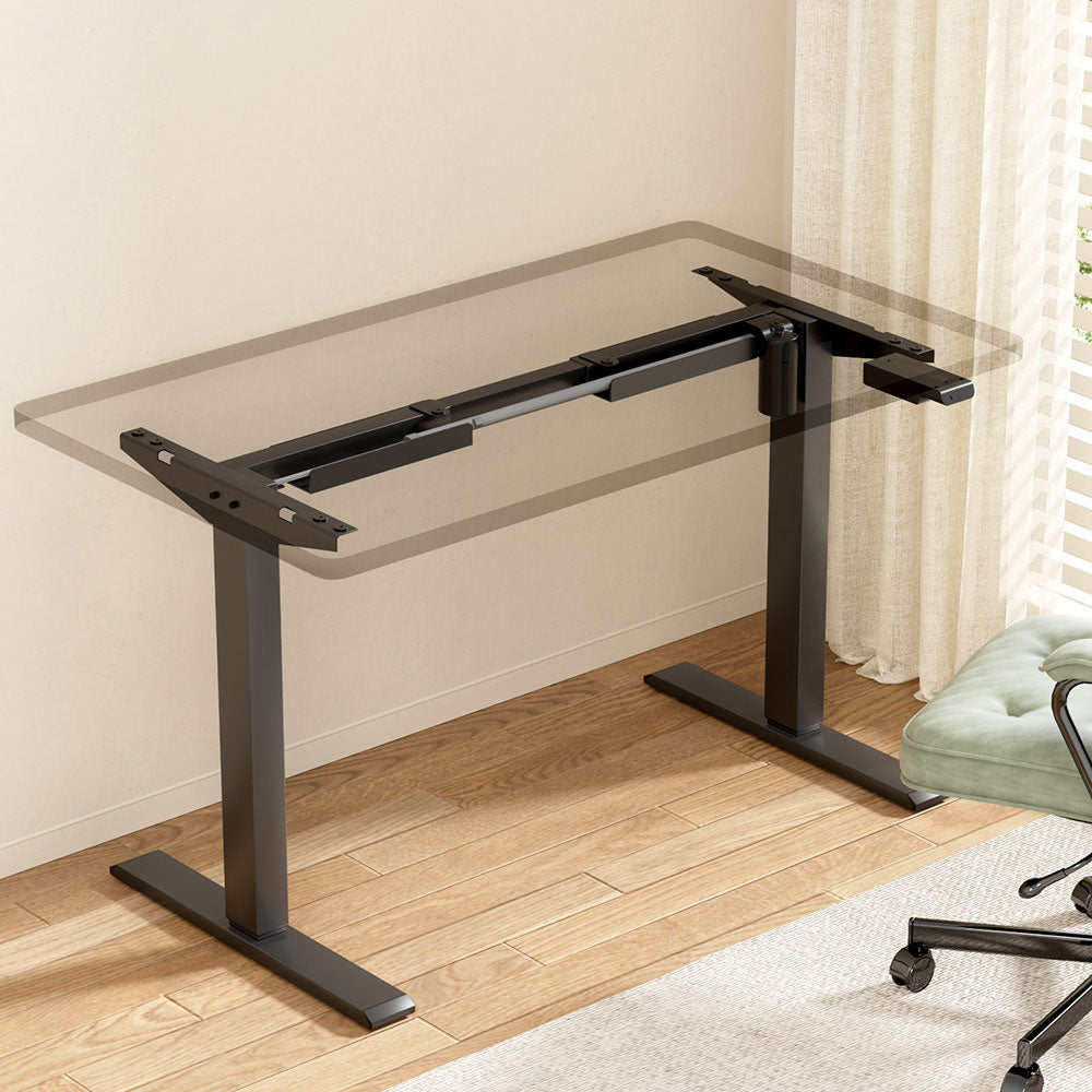 Artiss Standing Desk Sit Stand Motorised Height Adjustable Frame Only Black