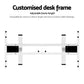 Artiss Standing Desk Sit Stand Motorised Adjustable Frame Only White Dual Motor