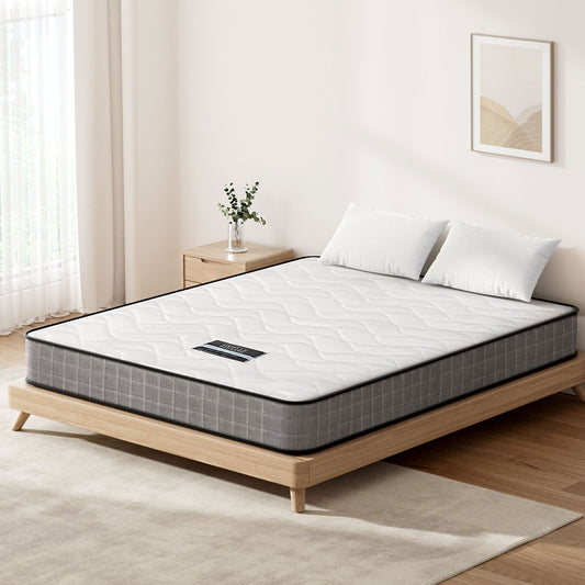 Giselle Mattress Medium Firm Mattresses Tight Top Bed Bonnel Spring 13cm QUEEN