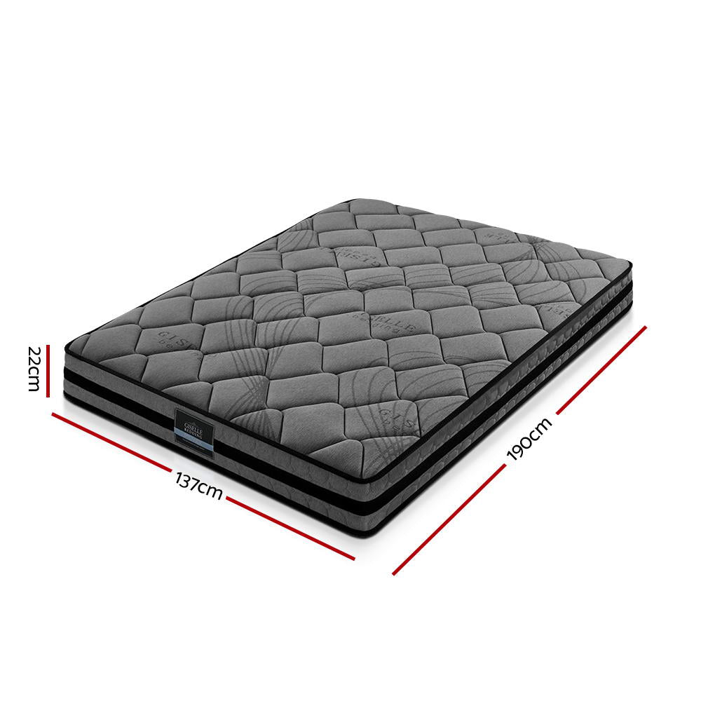 Giselle Bedding Wendell Pocket Spring Mattress 22cm Thick Double