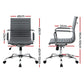 Artiss Office Chair Conference Chairs PU Leather Mid Back Grey