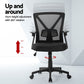Artiss 2x Mesh Office Chair Mid Back Black