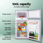 Glacio 100L Portable Fridge Bar Freezer Cooler Upright 12V/24V/240V Caravan Car Silver
