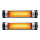 Devanti 2PCS Electric Radiant Strip Heater Indoor Outdoor Patio Remote Control 1500W