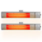 Devanti 2PCS Electric Strip Heater Radiant Infrared Heaters Remote Control 2000W