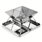 Silver camping grill, foldable grill, stainless steel grill, outdoor grill, portable grill, camping cookware, barbecue grill for camping