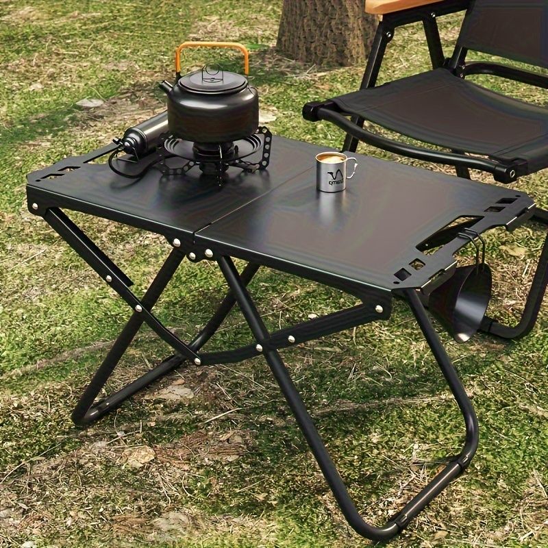 folding camping table, camping furniture, outdoor table, portable table, camping gear, Australian outdoors, picnic table, beach table, compact table, sturdy table-green
