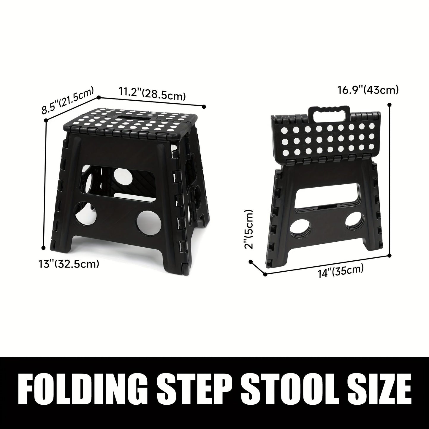 Black foldable camping stool, portable camping seat, lightweight outdoor furniture, durable stool for camping, compact camping gear