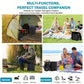 Black collapsible camping toilet, portable outdoor toilet, camping furniture Australia, lightweight camping gear, compact toilet for travel, camping sanitation solution