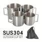 SUS304, outdoor cup set, camping cups, stainless steel cups, outdoor drinking vessels, mesh storage bag, Australian camping gear, family camping cups, stainless steel tumblers, picnic cups