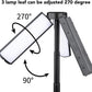 Camping Lamp - Tent Lamp - Rechargeable Telescopic Camping Light - Outdoor - LED Lamp - Hangable - Rechargeable - With Hook and Flashlight - For Camping, Hiking, Power Outages, Emergencies - Black - 1 Piece