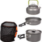 3 pieces - Cooking set - Camping Cooking set - Cookware - Camping Pan Set - Camping Cookware Kit - Kitchenware set - saucepan, pan, teapot - for 2-3 persons - for Outdoor Picnic Camping Hiking - Foldable - aluminum