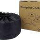 Cookware - 9-piece - for camping, outdoor, hiking, picnic, BBQ, foldable camping pans - safe and BPA - Suitable for 2-3 people camping pan set