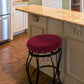 Ortofally Bar Stool Covers Stretchy Round Chair Covers Slipcover Washable Stool Cushion Elastic Bar Chair Covers Grey 27.5X17.5X6CM Dark Red