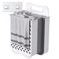 Laundry Basket - Folding Laundry Basket - Wall Shelf - Bath Shelf - Bathroom Rack - Storage Rack - Storage Basket - Organizer - Foldable Silicone Laundry Basket - Bathroom Furniture - Bathroom - Toilet - Black - 1 Piece