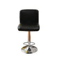 Waterproof Bar Stools Cover with Back Stretch PU Barstools Slipcovers Counter Height Bar Stool Covers Protector Square Swivel Barstool Covers for Kitchen Bar Set of 2 Black