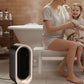 Desktop Vertical Space Heater with Remote Control, Fast Heating PTC Electric Fan Heater, Portable Mini Winter Electric Space Heater for Bedroom Office Home Indoor Heating（Black & Silver）
