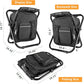 Folding Camping Chair Grey Portable Compact Adjustable Folding Chair for Outdoor Camping Fishing
