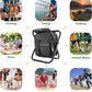 Folding Camping Chair Grey Portable Compact Adjustable Folding Chair for Outdoor Camping Fishing