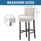 100% Waterproof Bar Stool Cover Stretch Counter Stool Pub Chair Slipcover for Dining Room Removable Soft Thick Solid Fleece Fabric Bar Stool Slipcovers Set of 4, Ivory