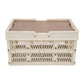 Camping Picnic Basket Foldable Large Capacity Multifunction Handheld Camping Storage Basket Camping Storage Box Grey White S