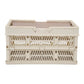 Camping Picnic Basket Foldable Large Capacity Multifunction Handheld Camping Storage Basket Camping Storage Box Grey White S