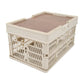 Camping Picnic Basket Foldable Large Capacity Multifunction Handheld Camping Storage Basket Camping Storage Box Grey White S