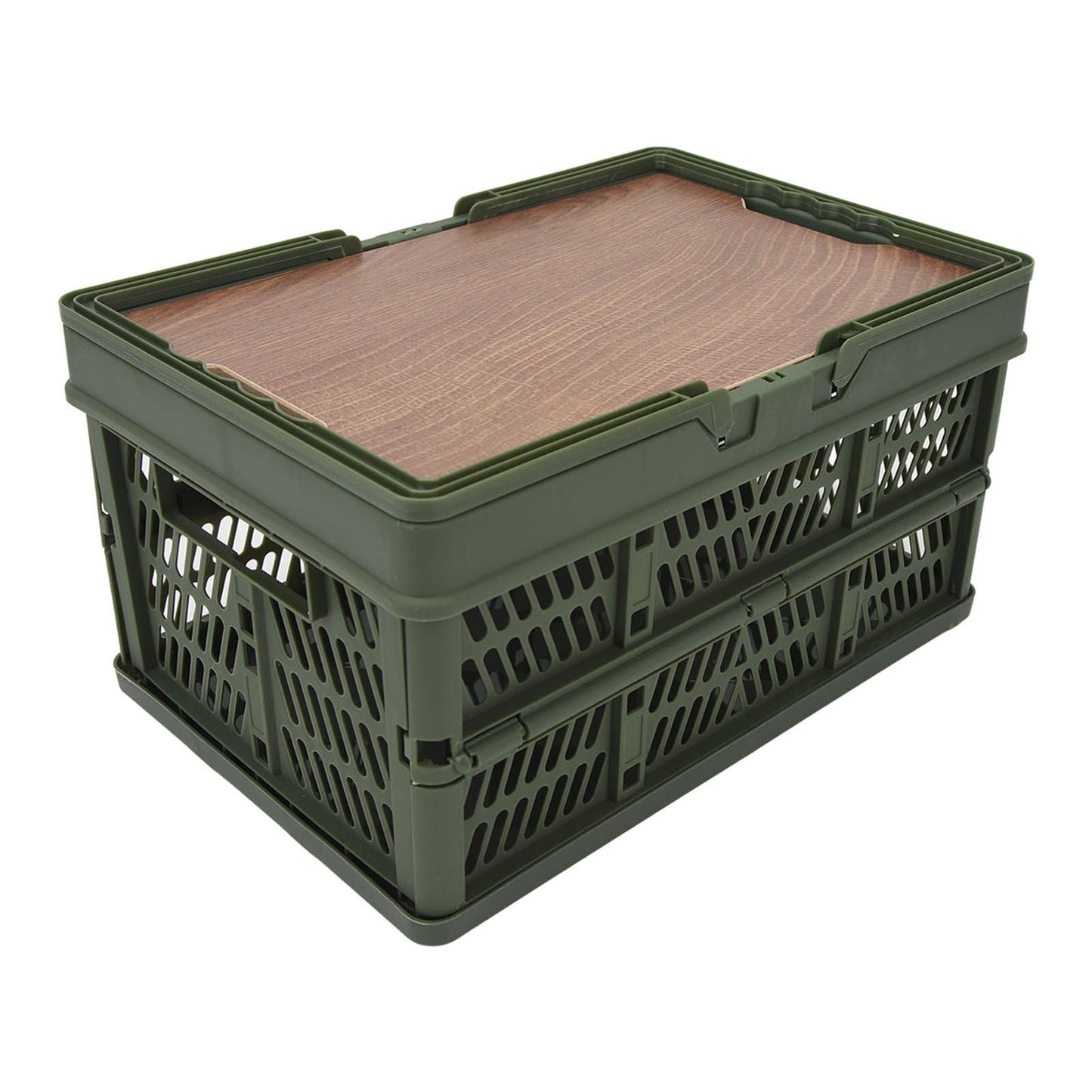 Camping Picnic Basket Foldable Large Capacity Multifunction Handheld Camping Storage Basket Camping Storage Box Green S