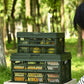 Camping Picnic Basket Foldable Large Capacity Multifunction Handheld Camping Storage Basket Camping Storage Box Green S