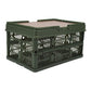 Camping Picnic Basket Foldable Large Capacity Multifunction Handheld Camping Storage Basket Camping Storage Box Green M