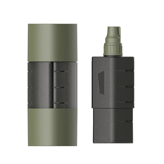 Multifunction Camping Spices Container Seasoning Bottle Spices Jar for Outdoor Camping BBQ with Leakproof Sealing Caps Army Green
