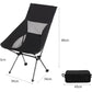 Portable Compact Camping Chair for Outdoor Camp Travel Picnic Lightweight Folding High Back Camping Chair With Head Support -Black