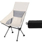 Portable Compact Camping Chair for Outdoor Camp Travel Picnic Lightweight Folding High Back Camping Chair With Head Support -Beige