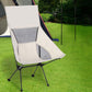 Portable Compact Camping Chair for Outdoor Camp Travel Picnic Lightweight Folding High Back Camping Chair With Head Support -Beige