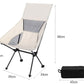 Portable Compact Camping Chair for Outdoor Camp Travel Picnic Lightweight Folding High Back Camping Chair With Head Support -Beige