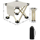 Portable Folding Camping Stool for Fishing Hiking Camping Seat with Carry Bag -Beige / L