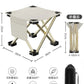 Portable Folding Camping Stool for Fishing Hiking Camping Seat with Carry Bag -Beige / L