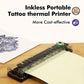 Portable A4 Thermal Printer with Bluetooth Wireless Connectivity, Inkless Printing for Home, Office, and Tattoo Transfer Use on Paper and Various Media (White)