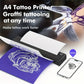 Portable A4 Thermal Printer with Bluetooth Wireless Connectivity, Inkless Printing for Home, Office, and Tattoo Transfer Use on Paper and Various Media (White)