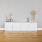 BUCHAREST TV UNIT- WHITE - HAMPTONS - ROUND BRASS