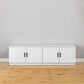 BUCHAREST TV UNIT- WHITE - SLIM - OVAL BLACK