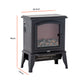 Electric 1000W to 2000W Fireplace Heater with Realistic Log Flame Display