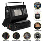 Portable Camping Gas Heater Outdoor Heating Stove Gas Baking Hunting Warmer AU black