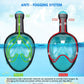 Blue Full Face Snorkel Mask Swimming Breath Dry Diving Goggle Scuba Glass Anti-Fog AU L