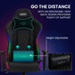Overdrive Gaming Chair, with Bluetooth Speakers, RGB LED Lights, Reclining Game Armchair, Black