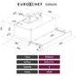 EUROCHEF 60cm Slideout Stainless Steel Rangehood, Quiet 2-Speed, 3-Layer Dishwashable Filters, Halogen Lights ESR60S